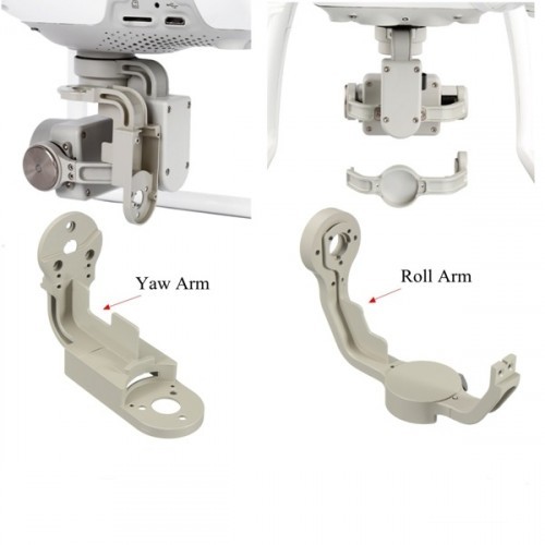 Aluminum Replacement Repair Parts Gimbal Yaw Roll Arm for DJI Phantom 4
