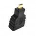 5PCS HD Port 1.4 Micro HD Port-D Male to Standard HD Port-A Female Connector Adapter Support 3D WiFi