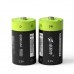 2Pcs ZNTER 1.5V 6000mAh USB Rechargeable D Size Battery Lithium Polymer Battery