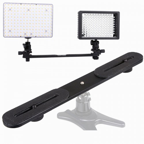 Double Universal End Light Stand Holder Dual Flash Bracket Mount Tripod