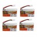 4Pcs ZOP POWER 3.7V 650mAh 25C 1S Lipo Battery JST Plug With Charger For RC Models