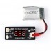 1S LiPo Battery Voltage Checker Tester For Drone Battery w/ JST MCX PH 2.0 and Micro Losi Cable
