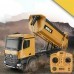 HuiNa1573 Remote Control Car 1/14 Trucks Metal Bulldozer Charging RTR Truck Construction Vehicle Kids Toys