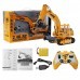 LCF 338 1/20 2.4G 16CH Rc Excavator Digger Truck W/ Sound Smoke LED Light Engineer Truck Toy 