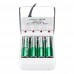 Delipow 4 Slots AC 220V Battery Charger with 4Pcs Rechargeable 1.2V AA Lipo Battery