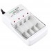 Delipow 4 Slots AC 220V Battery Charger with 4Pcs Rechargeable 1.2V AA Lipo Battery