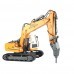 Double E E561-003 Remote Control Excavator Alloy 3 In 1 Engineer Robot Car With Metal Bucket And Dig Hand