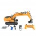 Double E E561-003 Remote Control Excavator Alloy 3 In 1 Engineer Robot Car With Metal Bucket And Dig Hand