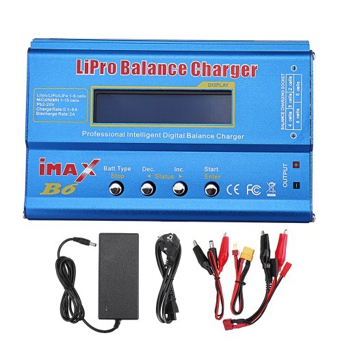 iMAX B6 80W 6A Lipo Battery Balance Charger Discharger XT60 Output with ...