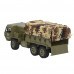 2 Battery +Canvas Fayee FY004A 1/16 2.4G 6WD Rc Car Proportional Control US Army Military Truck RTR Model 