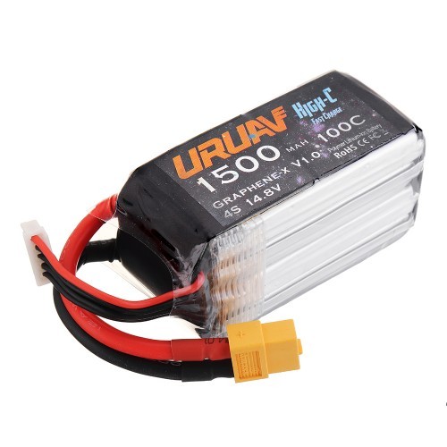 URUAV GrapheneX V1.0 4S 14.8V 1500mAh 100C Fast Charge Lipo Battery