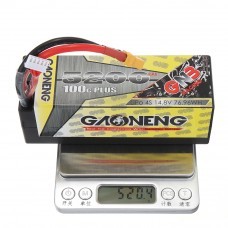 Gaoneng 14.8V 5200mAh 100C 4S Lipo Battery XT60 Plug for RC Racing Drone