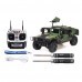 HG P408 Upgraded Light Sound Function 1/10 2.4G 4WD 16CH Remote Control Car U.S.4X4 Military Vehicle Truck without Battery Charger