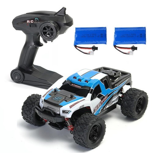 2 Batteries Version HS 18301/18302 1/18 2.4G 4WD Big Foot Remote Control Car OffRoad Vehicle