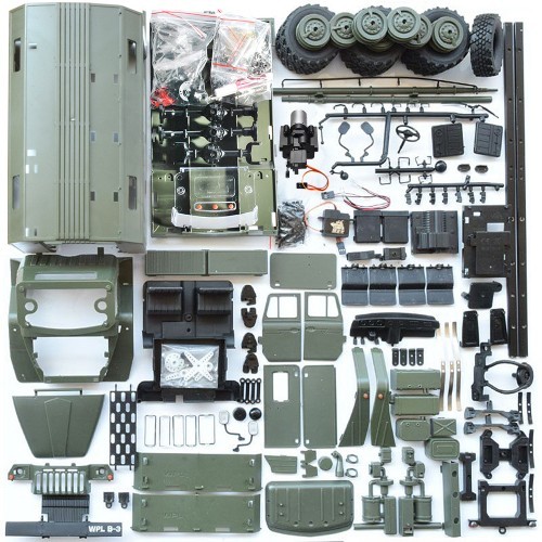 WPL B36KM 1/16 6WD Remote Control Car DIY Kit with Metal Dual Speed