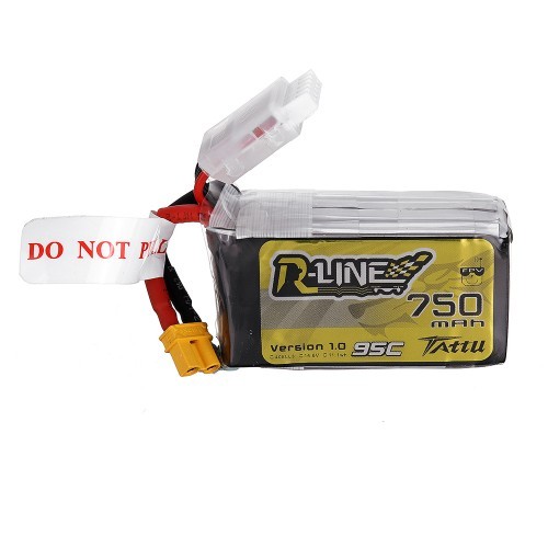 TATTU R-LINE 1.0 14.8V 750mAh 95C 4S Lipo Battery XT30 Plug for 100mm ...