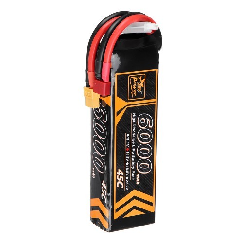 Batterie LiPo ZOP Power 4S 14.8V 5000mAh 45C - Connecteur T, Pour Voiture/boat RC, Drone