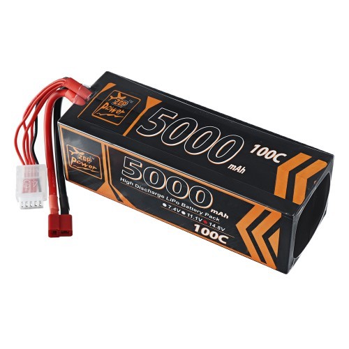 ZOP Power 14.8V 5000mAh 100C 4S Lipo Battery T Deans Plug for RC Car ...