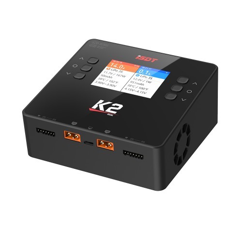 ISDT K2 Zip Lipo Caricabatterie Intelligente AC 200W DC 500Wx2 20A Per LiPo/LiFe/NiMH/Pb