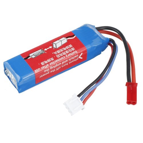 2PCS 7.4V 500mAh 30C JST-2P Plug Lipo Batteria con caricabatterie 2-in-1 per elicotteri RC, quadcopter, piccolo velivolo, micro FPV Racing Drones, auto RC, camion e veicoli ad alta velocità
