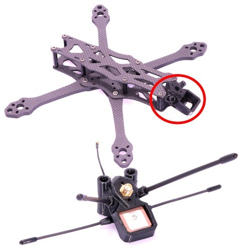 3D Printing TPU GPS TBS Ttype Antenna Mount for ImpulseRC Apex RC FPV