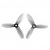 2 Pairs HQProp D76MMX3 76mm 3-blade Grey CW CCW Poly Carbonate Propeller for Cinewhoop FPV Racing Drone
