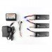 3 x 7.4V 2700mAh 10C Battery & Charger Set for Hubsan H501S H501C X4 RC Drone