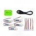 5X Eachine 3.7V 200mah 30C Lipo Battery With Charger for Blade Inductrix Tiny Whoop RC Drone