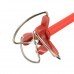 Realacc 5.8G 5dBi 50W RHCP Omnidirectional 3 Leaf Clover FPV Antenna Red SMA/RP-SMA 1 PCS For TX RX