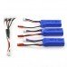 JJRC 3 In 1 7.4V 450MAH 35C Lipo Battery Set With Charging Convert Cable For Emax Babyhawk FPV Racer