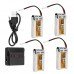 ZOP Power 3.7V 600mAh 25C Lipo Battery White Plug With Charger for Eachine X73 QX95 QX90 QX80